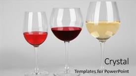  Presentation with liquor - Colorful theme enhanced with liquor menu - three glasses with tasty wine backdrop and a light gray colored foreground