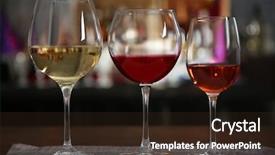  Presentation with liquor - Audience pleasing slide deck consisting of liquor menu - three glasses with tasty wine backdrop and a wine colored foreground