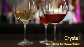  Presentation with liquor - Colorful slide set enhanced with liquor menu - three glasses with tasty wine backdrop and a wine colored foreground
