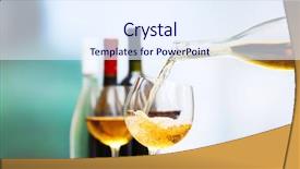  Presentation with liquor - Amazing slide deck having liquor menu - wine pouring into wine glass backdrop and a sky blue colored foreground