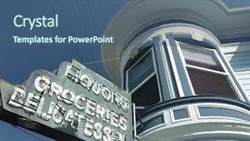  Presentation with liquor - Audience pleasing PPT theme consisting of liquor sign in a store backdrop and a  colored foreground