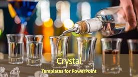  Presentation with liquor - Presentation enhanced with liquor spirits - barman pouring hard spirit background and a tawny brown colored foreground