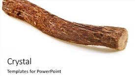  Presentation with white house roof - Audience pleasing PPT theme consisting of liquorice roots isolated on white background backdrop and a white colored foreground