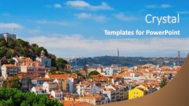  Presentation with christ - Theme featuring lisbon-famous-view-from-miradouro background and a teal colored foreground