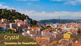  Presentation with christ - PPT theme enhanced with lisbon-famous-view-from-miradouro background and a  colored foreground