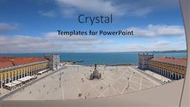  Presentation with king - PPT layouts featuring lisbon-portugal-aerial-view background and a teal colored foreground
