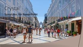  Presentation with connecting - Presentation theme consisting of lisbon-portugal-august-31-2014 background and a light blue colored foreground