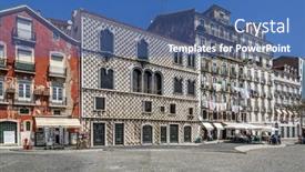  Presentation with gothic architecture - Cool new slide deck with lisbon-portugal-july-14-2013 backdrop and a ocean colored foreground