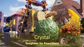  Presentation with feast - Audience pleasing PPT theme consisting of lisse-netherlands-april-20-2013 backdrop and a tawny brown colored foreground