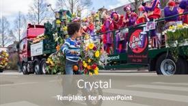  Presentation with feast - Presentation design consisting of lisse-netherlands-april-20-2013 background and a gray colored foreground