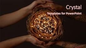  Presentation with holding hands - Slide deck enhanced with party list - men's hands and women's hands background and a wine colored foreground