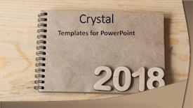  Presentation with new year - Beautiful presentation design featuring numbers list - new year's resolution backdrop and a coral colored foreground