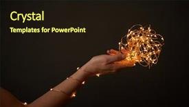  Presentation with automobile driver hand hold steering - Colorful slide deck enhanced with party list - woman's hand holds bright christmas backdrop and a wine colored foreground