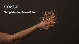  Presentation with christmas party - PPT theme with party list - woman's hand wrapped background and a wine colored foreground