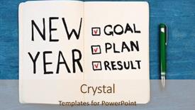  Presentation with motivation - Slides featuring list challenge solutions - new year goal plan result background and a lemonade colored foreground