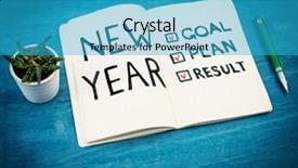  Presentation with motivation - Presentation theme enhanced with list challenge solutions - new year goal plan result background and a teal colored foreground