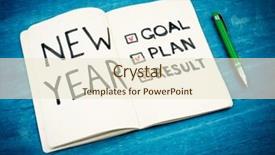  Presentation with new year - Beautiful presentation theme featuring list challenge solutions - new year goal plan result backdrop and a lemonade colored foreground