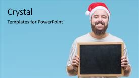  Presentation with special education young adult man - Colorful PPT layouts enhanced with list friends - young caucasian hipster man wearing backdrop and a  colored foreground