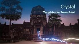  Presentation with world history - Cool new presentation with list in 1992 ancient khmer backdrop and a ocean colored foreground