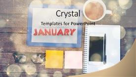  Presentation with to do list - Amazing slide deck having list of months against close up view of business stuff backdrop and a lemonade colored foreground