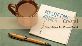  Presentation with self development - Beautiful PPT layouts featuring list-of-my-self-care backdrop and a lemonade colored foreground