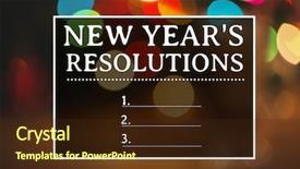  Presentation with resolutions - PPT layouts consisting of list of new year resolutions background and a tawny brown colored foreground