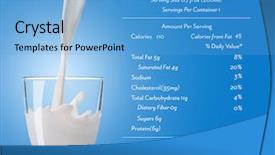  Presentation with nutrition facts - PPT theme with list of nutrition facts background and a light blue colored foreground