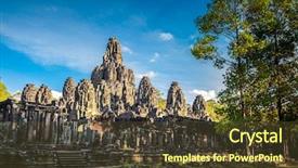  Presentation with khmer - Colorful slide deck enhanced with listbuilding - angkor wat temple in cambodia backdrop and a tawny brown colored foreground