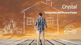  Presentation with look - Presentation theme enhanced with listbuilding - asian man look toward background and a red colored foreground