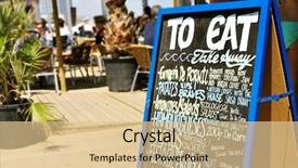  Presentation with restaurant menu - Cool new PPT layouts with listbuilding - closeup of the chalkboard menu backdrop and a lemonade colored foreground