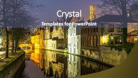  Presentation with ancient war history medieval - Slide set with listbuilding - historic medieval buildings along background and a ocean colored foreground