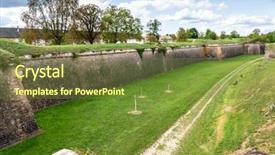  Presentation with monuments historiques france - PPT theme having listbuilding - image of neuf brisach alsace background and a  colored foreground