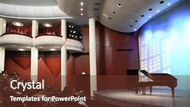  Presentation with concert hall organ - Cool new slide set with listeners in the concert hall backdrop and a tawny brown colored foreground