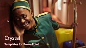  Presentation with cosmic african - Slide deck with listening at the room door background and a wine colored foreground