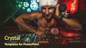  Presentation with mexican food mix colorful - Presentation design featuring listening people - dj santa mixing up some background and a tawny brown colored foreground