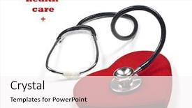  Presentation with heart rate - Beautiful presentation theme featuring listening to a healthy red backdrop and a white colored foreground