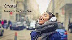  Presentation with listening - Slides enhanced with listening to music is super background and a  colored foreground