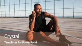  Presentation with african music - Presentation theme with listning skill - full length portrait background and a violet colored foreground