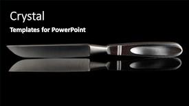  Presentation with amputation - Audience pleasing PPT theme consisting of liston-amputation-knife-isolated backdrop and a black colored foreground