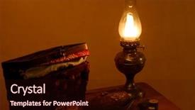  Presentation with oil lamp - Presentation featuring lit by a vintage oil background and a  colored foreground