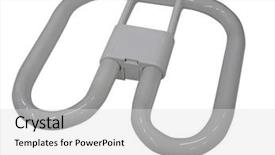  Presentation with light bulb - Presentation theme having lit energy efficient light bulb background and a light gray colored foreground