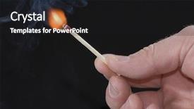  Presentation with flame - Colorful slide set enhanced with lit match with flame ready for use backdrop and a black colored foreground