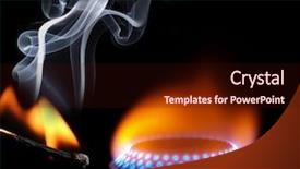  Presentation with smoke font - Slide deck with lit matches - ignition of match with smoke background and a wine colored foreground