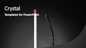  Presentation with burnt - Cool new slide set with lit matches - match and burnt match backdrop and a  colored foreground