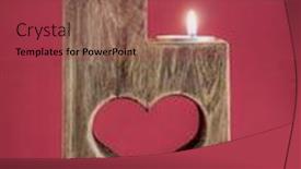  Presentation with romantic - Slides featuring lit-romantic-wooden-candle-holder background and a red colored foreground