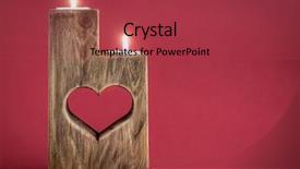 Presentation with romantic - Amazing presentation design having tealight - lit romantic wooden candle holder backdrop and a red colored foreground