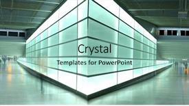  Presentation with rain forest walk way - Cool new presentation theme with lit up by light wall backdrop and a mint green colored foreground