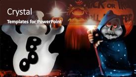  Presentation with halloween - Audience pleasing theme consisting of lit-up-composition-of-glowing backdrop and a tawny brown colored foreground