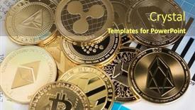  Presentation with litecoin - PPT theme with litecoin-etherium-bitcoin-virtual-currency background and a tawny brown colored foreground