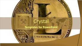  Presentation with litecoin - Colorful theme enhanced with litecoin-metal-coin-isolated backdrop and a tawny brown colored foreground